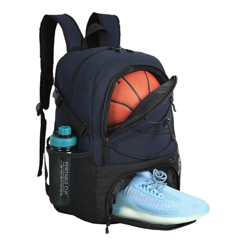 Laripop | Basketball Backpack Large Sports Bag With Separate Ball Holder & Shoes Compartment