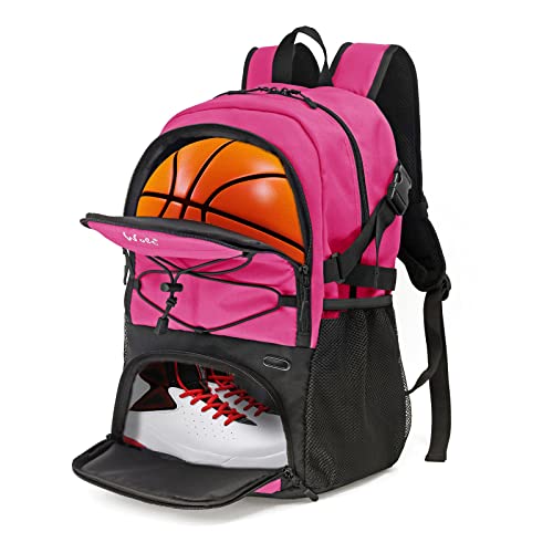 Wolt | Basketball Backpack Large Sports Bag With Separate Ball Holder & Shoes Compartment