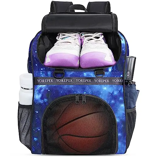 Yorepek Basketball Bag, Large Basketball Backpack With Shoe Compartment And Ball Holder for Daughter Son